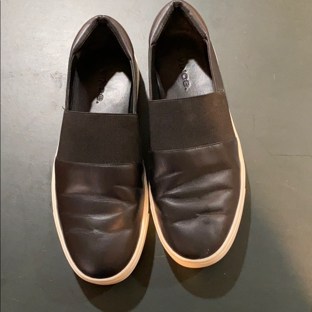 Vince Black Slip-Ons